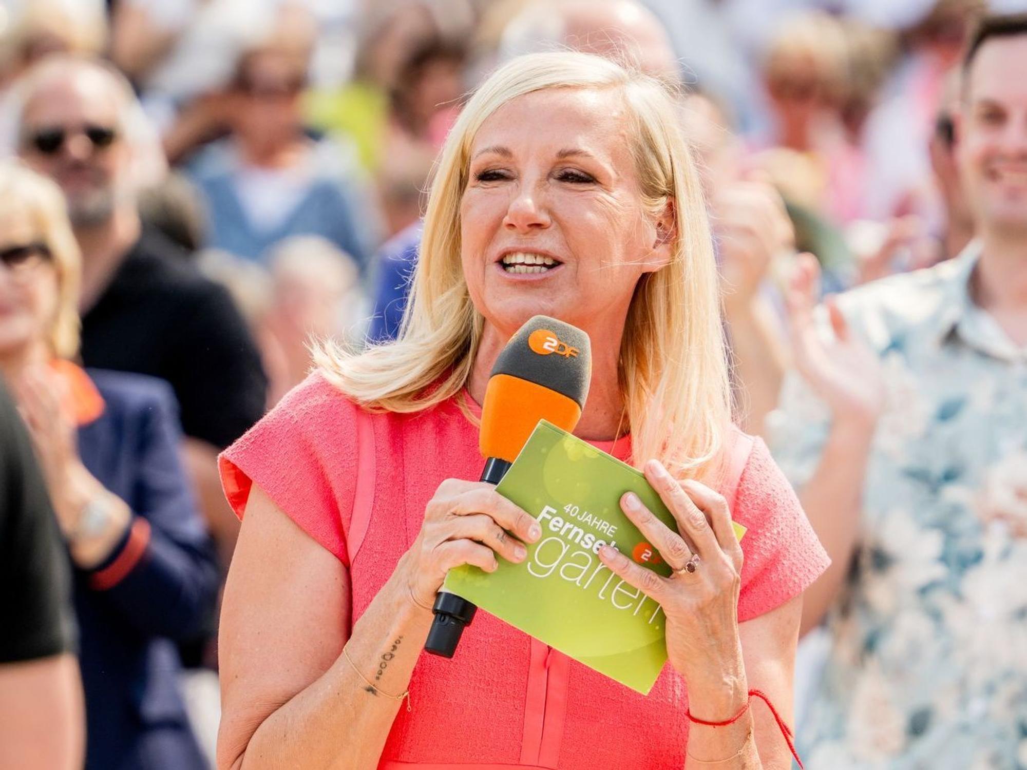 Andrea Kiewel moderiert seit 2000 den „ZDF-Fernsehgarten“. (Bild: ZDF / Maximilian von Lachner)