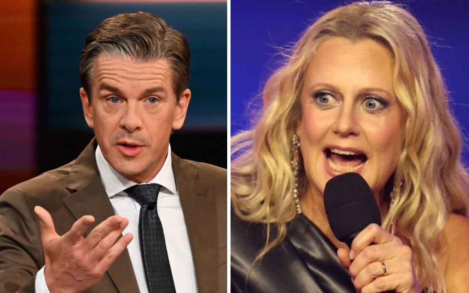 Barbara Schöneberger würde sich über eine Einladung zu „Markus Lanz“ freuen. Der ZDF-Moderator scheint davon wenig zu halten. (Bild: ZDF und Markus Hertrich / 2026 Getty Images/Adam Berry (Fotomontage))