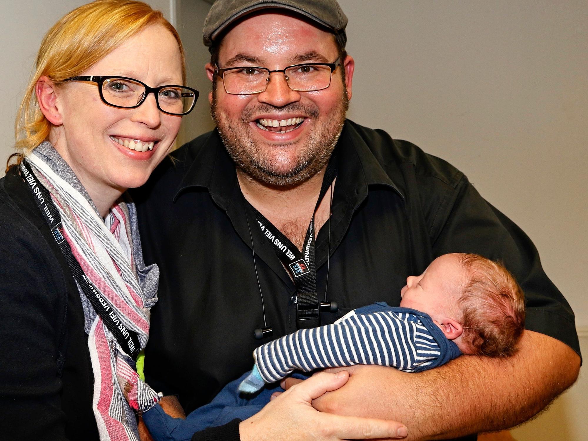 Iris und Björn Heuser mit Sohn Benni.