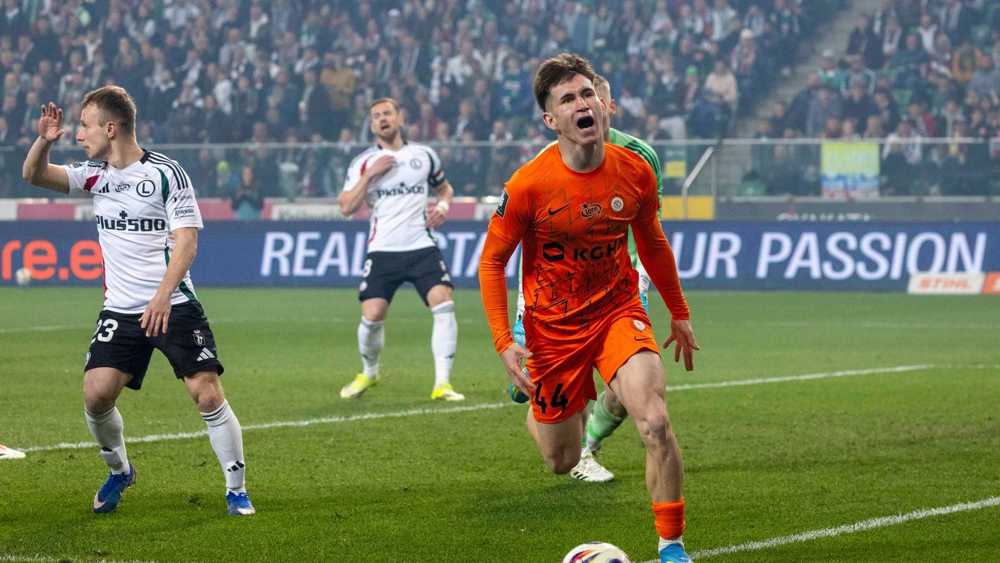 Marcel Regula im Spiel gegen Legia Warschau.