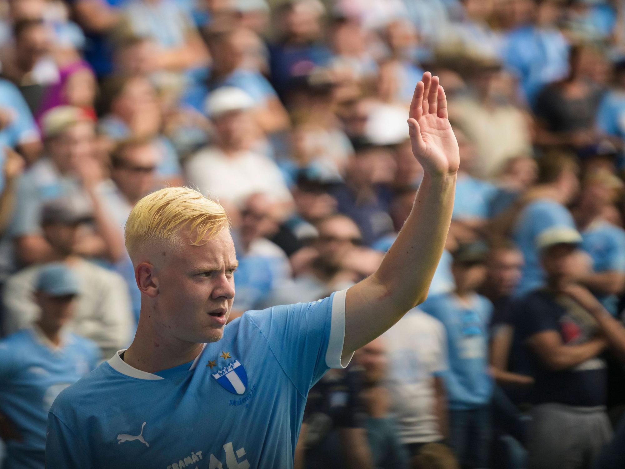 Otto Rosengren im Trikot von Malmö FF.