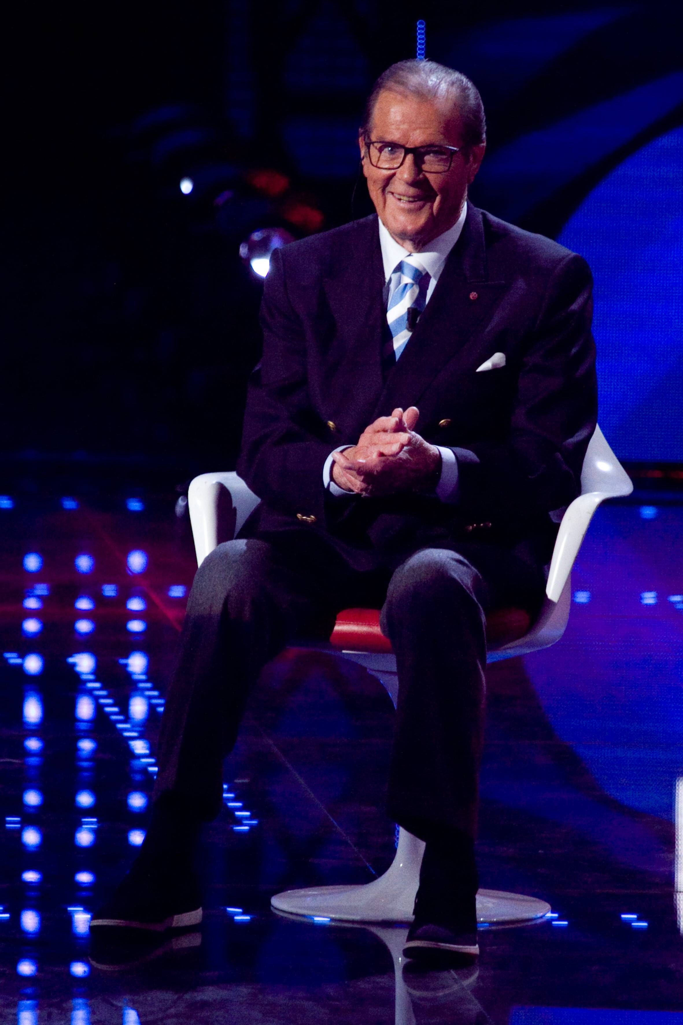 Roger Moore bei einem seiner letzten großen Auftritte in Italien im Jahr 2016.