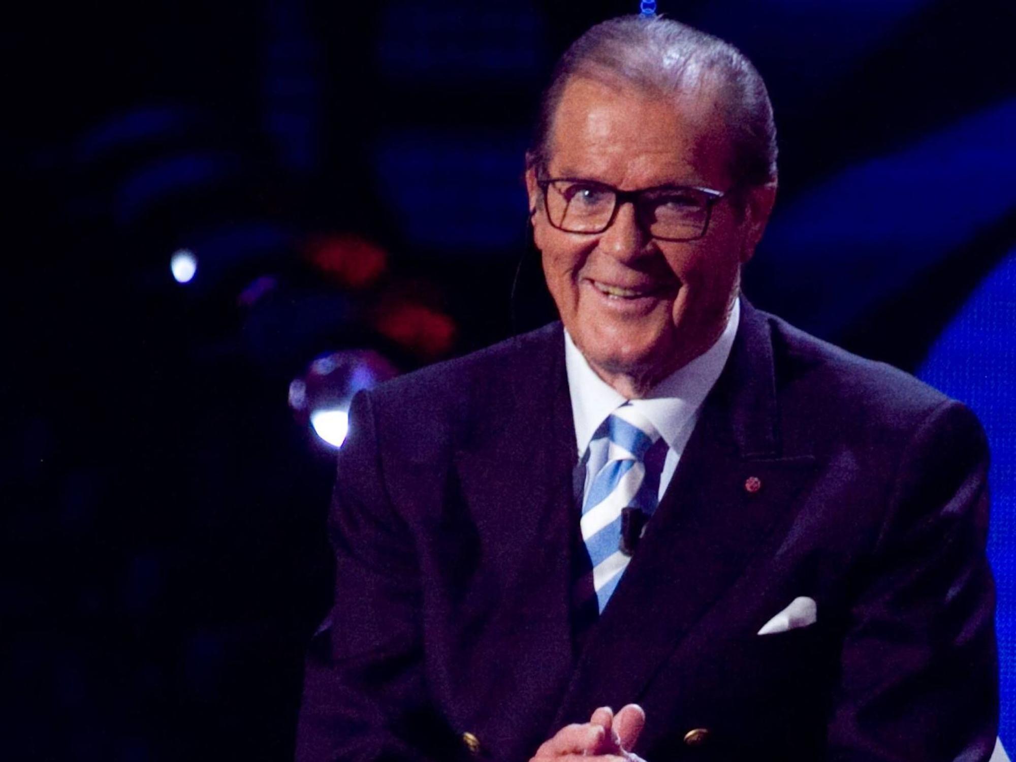 Roger Moore bei einem seiner letzten großen Auftritte in Italien im Jahr 2016.