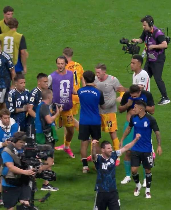 Hitzige Szenen nach dem WM-Halbfinale zwischen England und Argentinien.