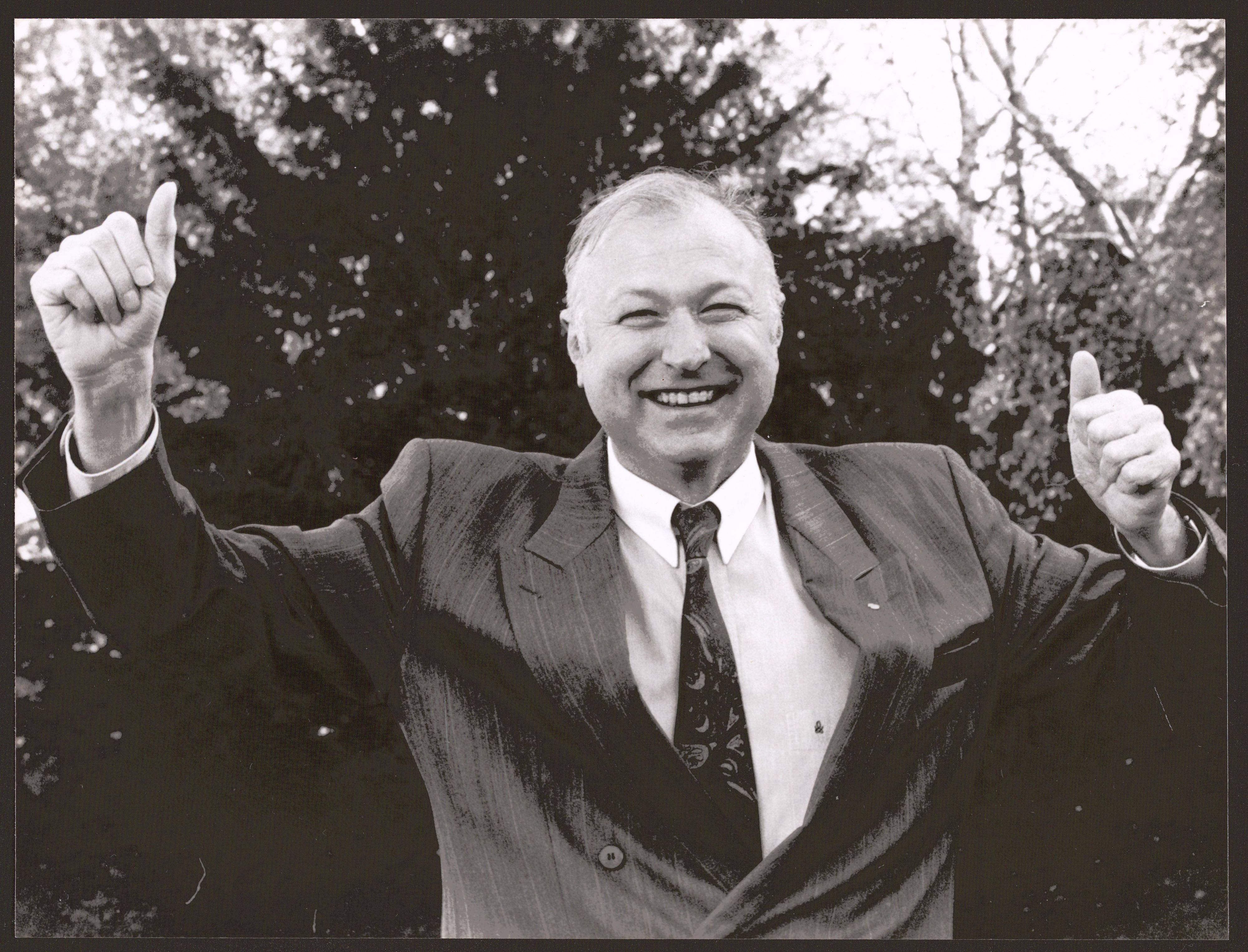 Rolf Dietmar Schuster war Präsident der Großen Mülheimer Karnevals-Gesellschaft (G.M.K.G.), Foto von 1993.