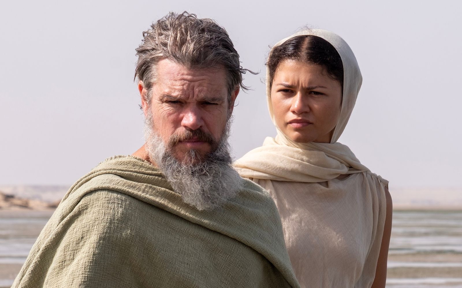 Odysseus (Matt Damon) wird von Göttin Athene (Zendaya) heimgesucht.  (Bild: Universal Studios)