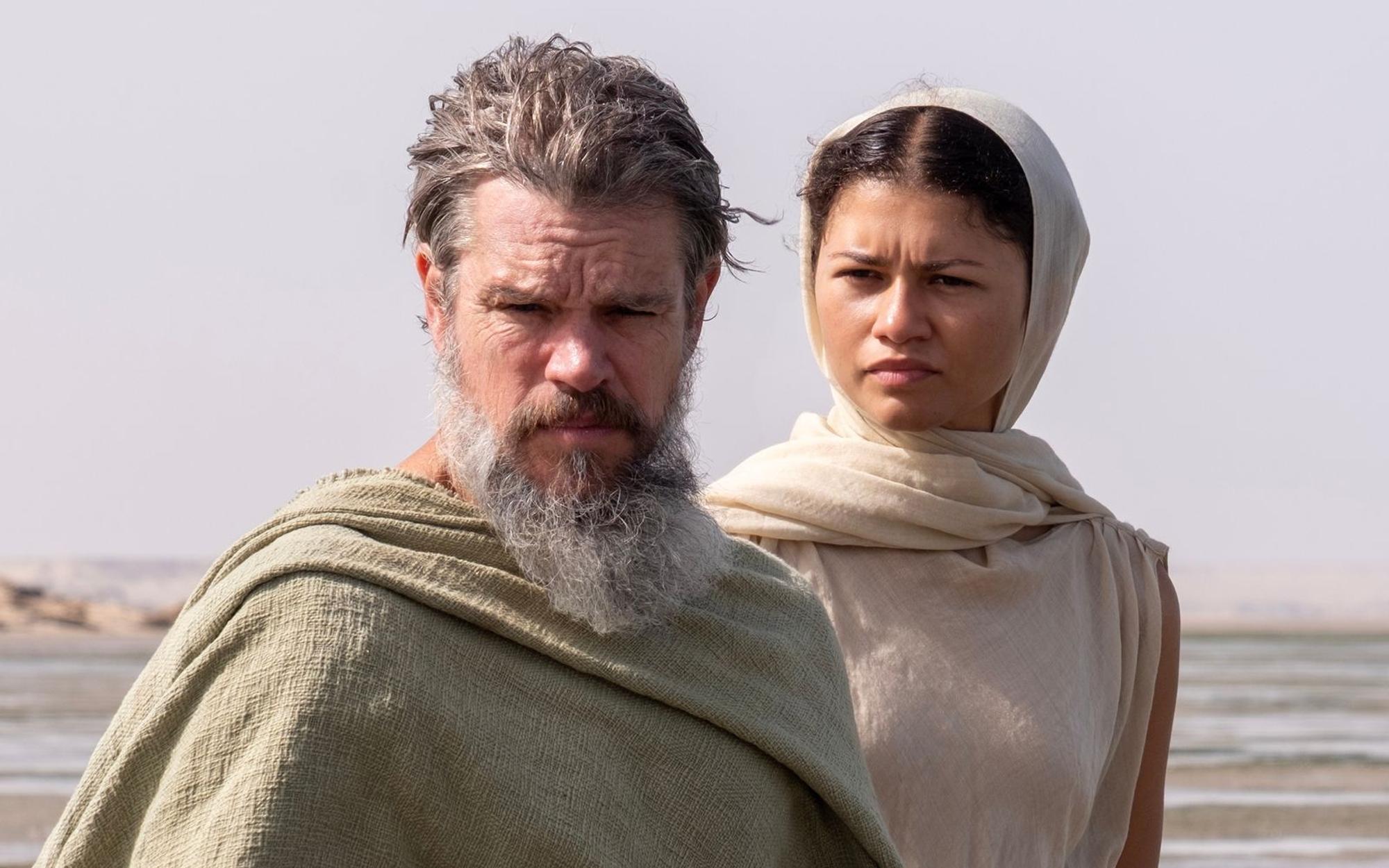 Odysseus (Matt Damon) wird von Göttin Athene (Zendaya) heimgesucht. (Bild: Universal Studios)