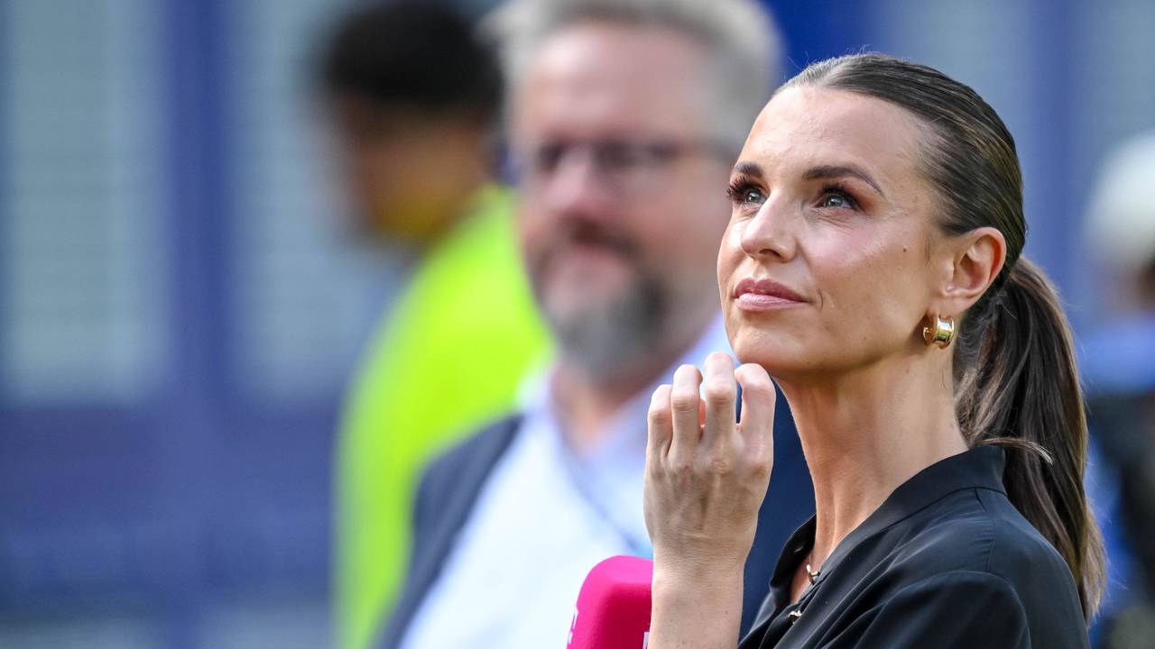 Laura Wontorra als Moderatorin bei der WM.