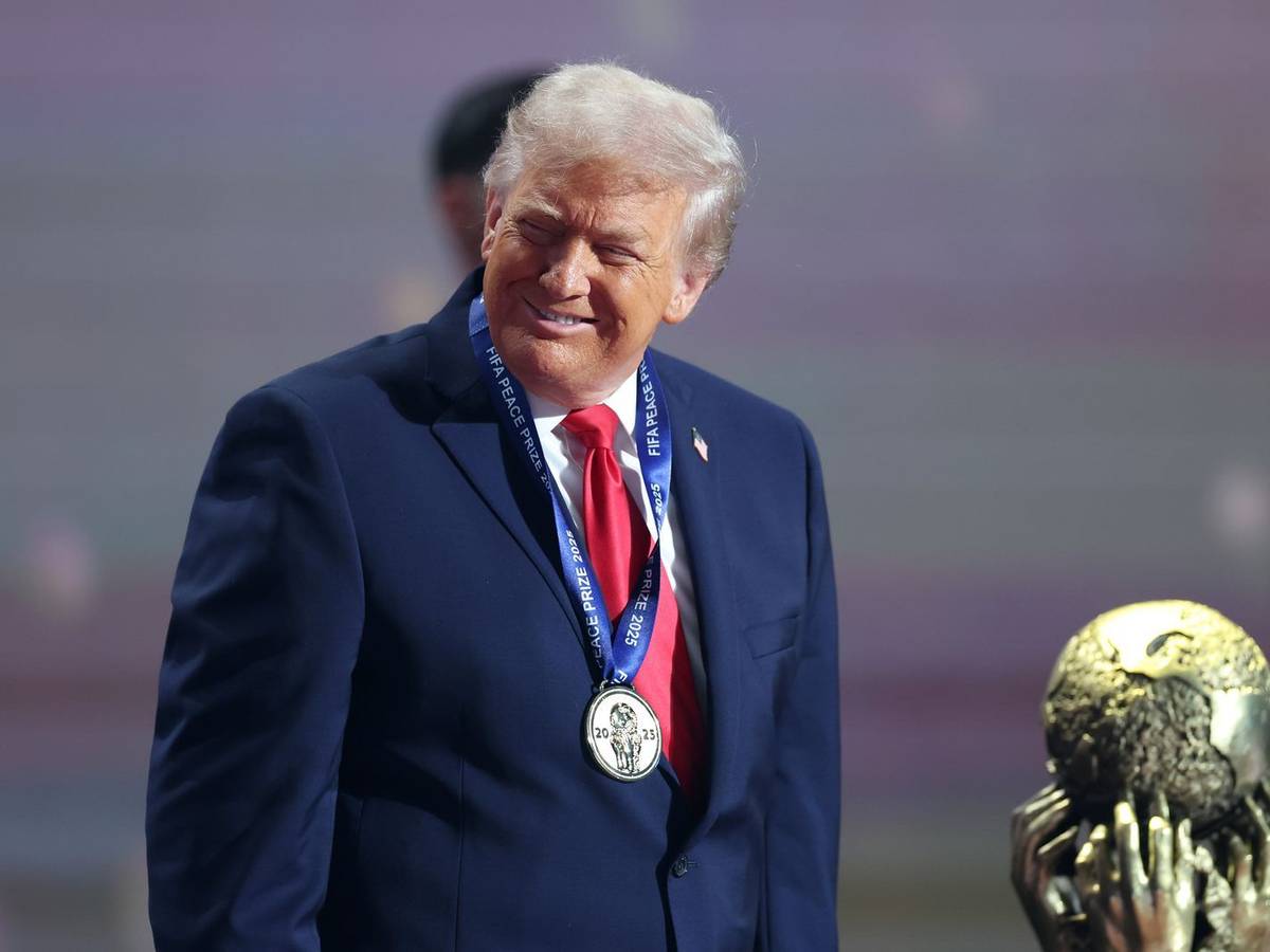Wird Donald Trump beim Finale das erste Mal diese WM im Stadion sein? (Bild: 2025 Getty Images/Dan Mullan)