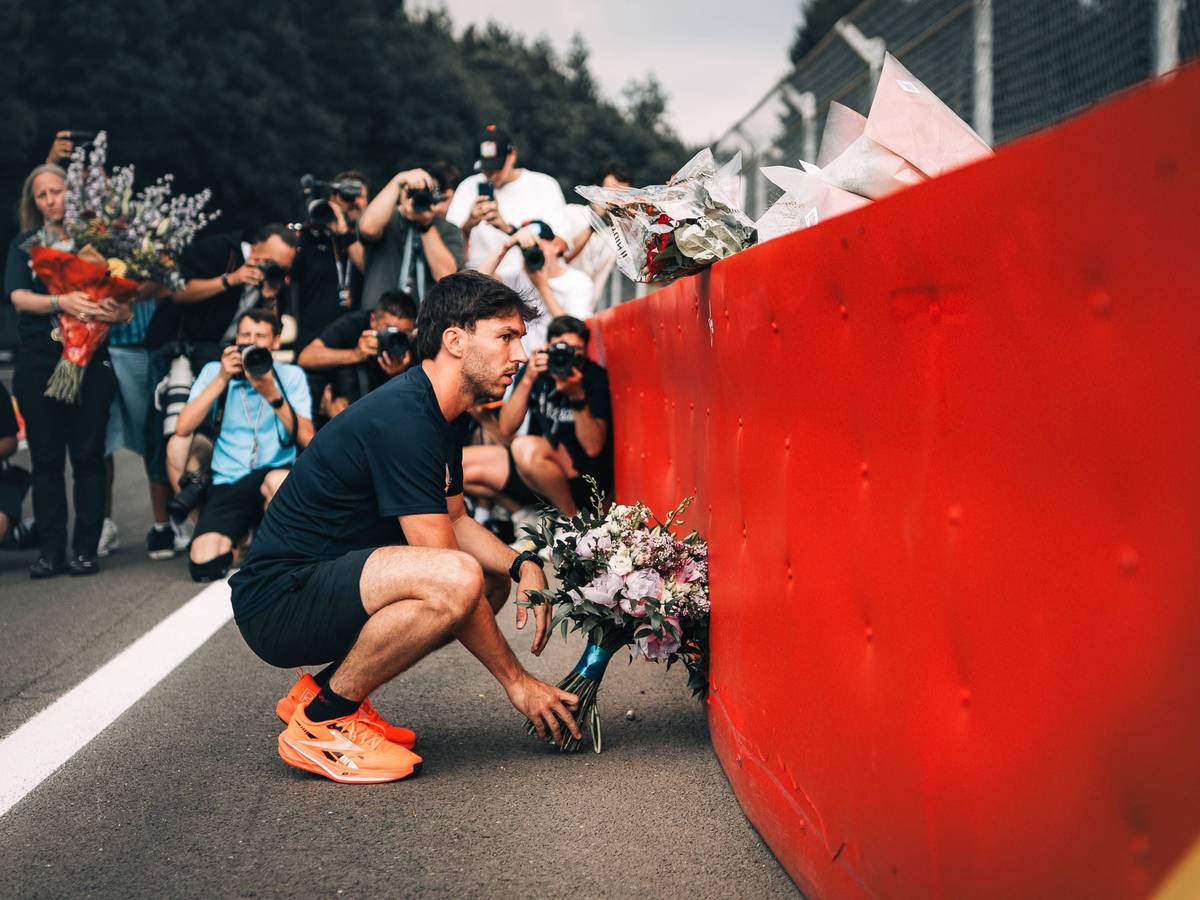 Pierre Gasly an dem Ort, an dem er seinen Freund Anthoine verlor.