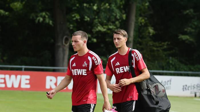 Said und Malek El Mala beim 1. FC Köln auf dem Trainingsplatz.