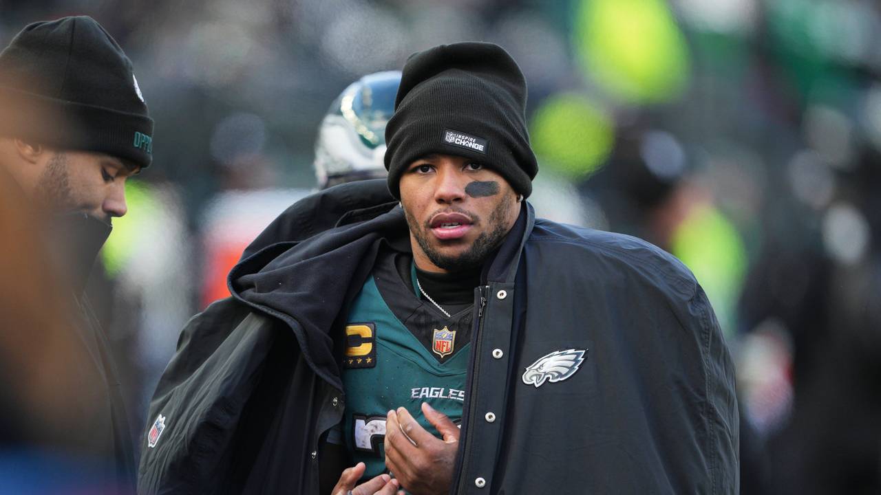 NFL-Star Saquon Barkley während eines Spiels.