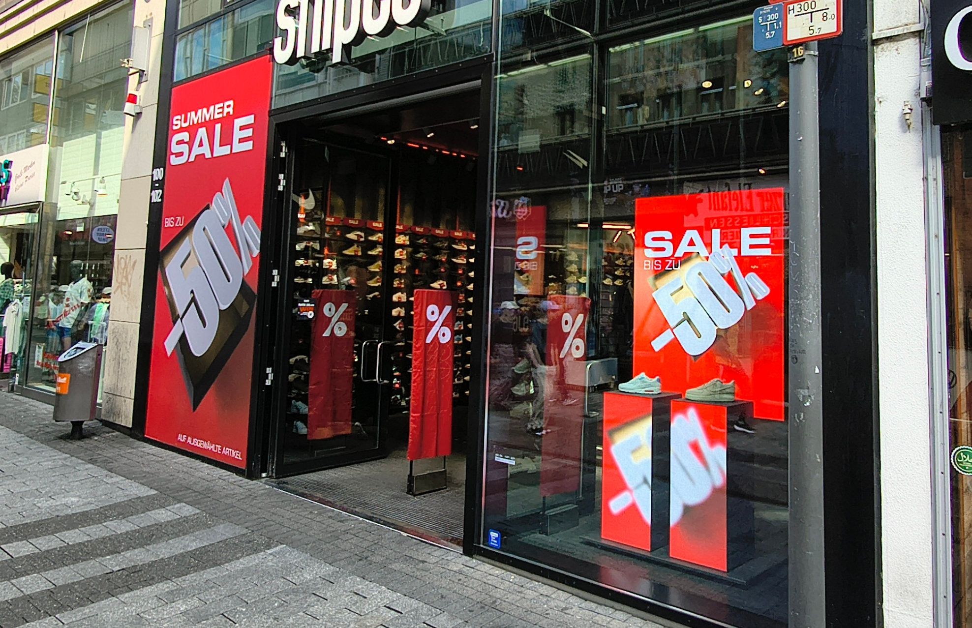 Die Snipes-Filiale auf der Hohe Straße