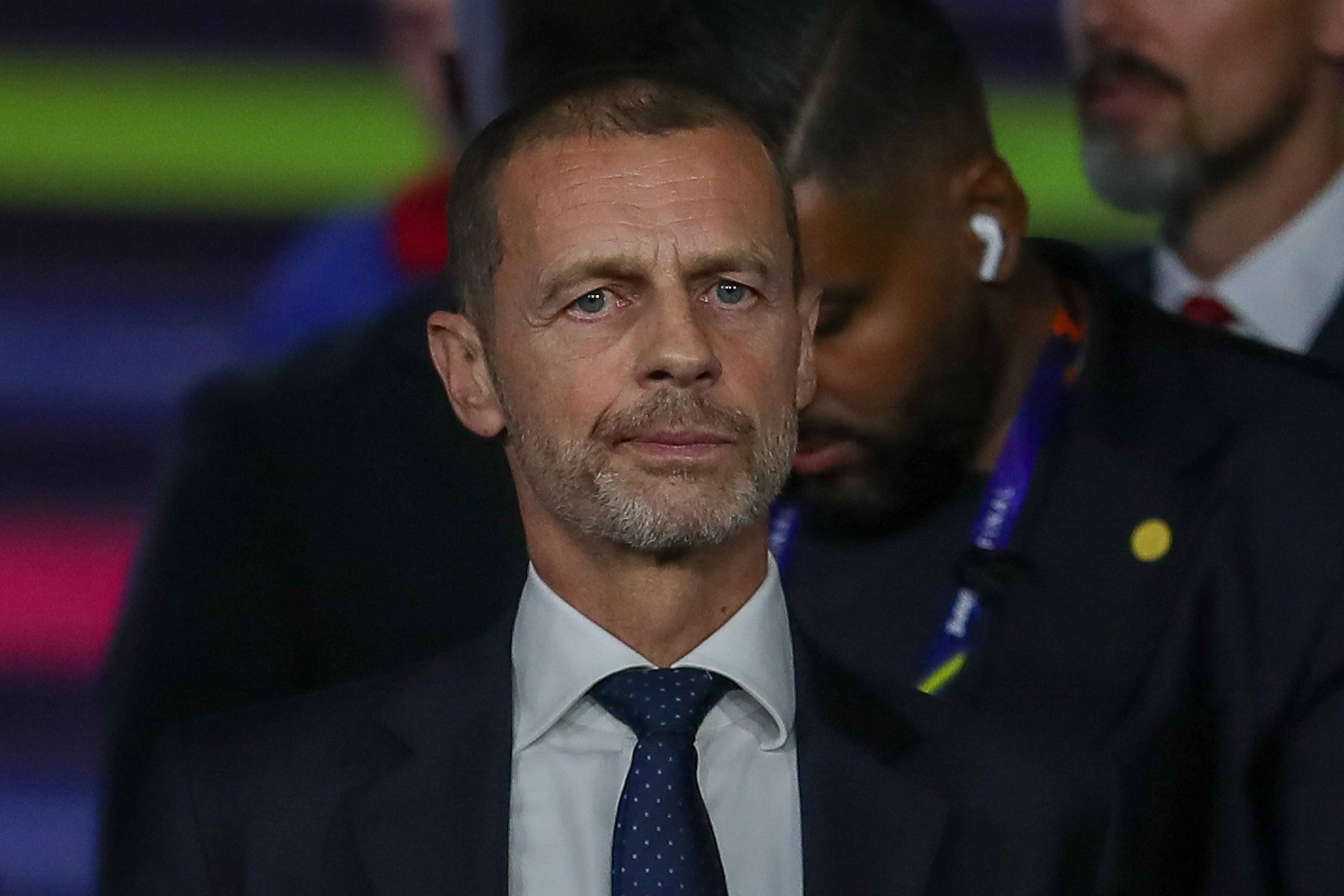 Uefa-Präsident Aleksander Ceferin auf der Tribüne.