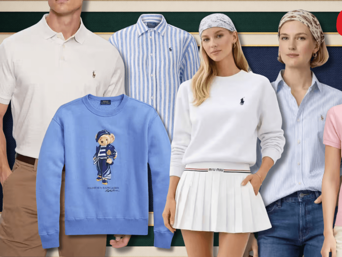 Eine Darstellung von verschiedenen Models die Ralph Lauren tragen.