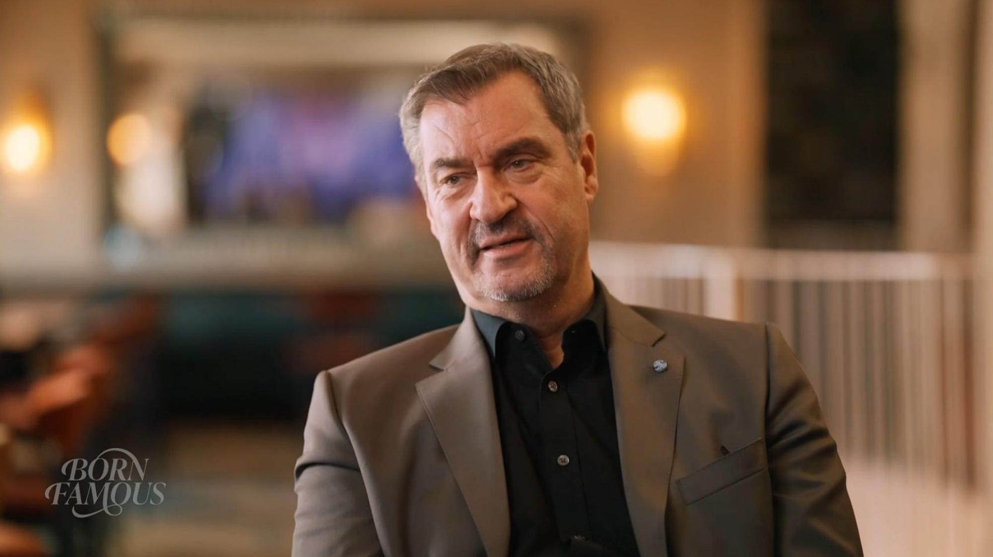Markus Söder hat in dem ProSieben-Format „Born famous - Fluch oder Segen?“ über die herausfordernde Schulzeit seiner Tochter Gloria-Sophie Burkandt gesprochen. (Bild: Joyn)