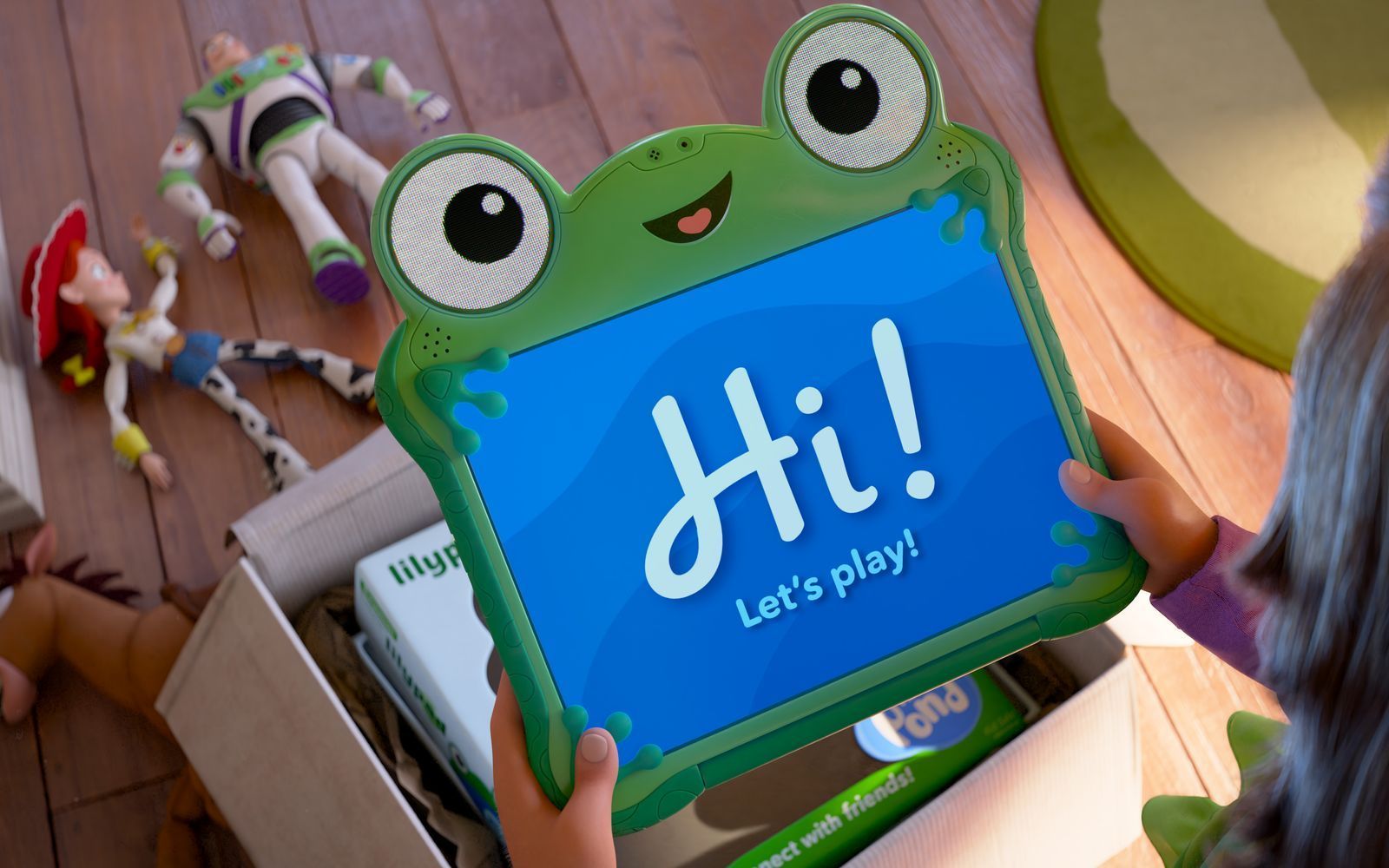 Das Lilypad leuchtet schön, ist immer freundlich und lässt Spielzeug-Figuren aus Holz oder Plastik ganz schön alt aussehen. (Bild: 2025 Disney/Pixar)