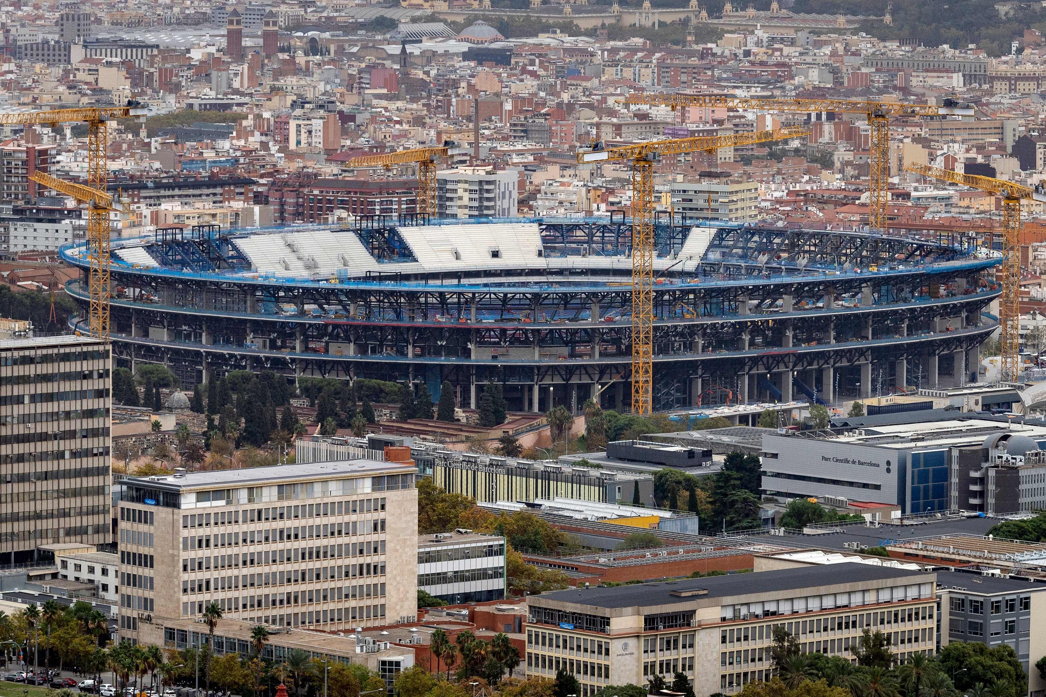 Eine Aufnahme von Camp Nou.