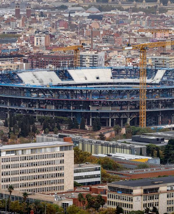 Eine Aufnahme von Camp Nou.