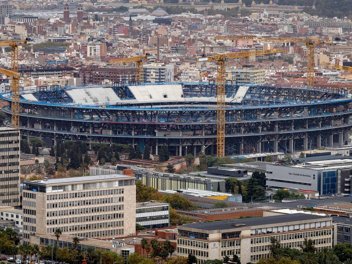 Eine Aufnahme von Camp Nou.