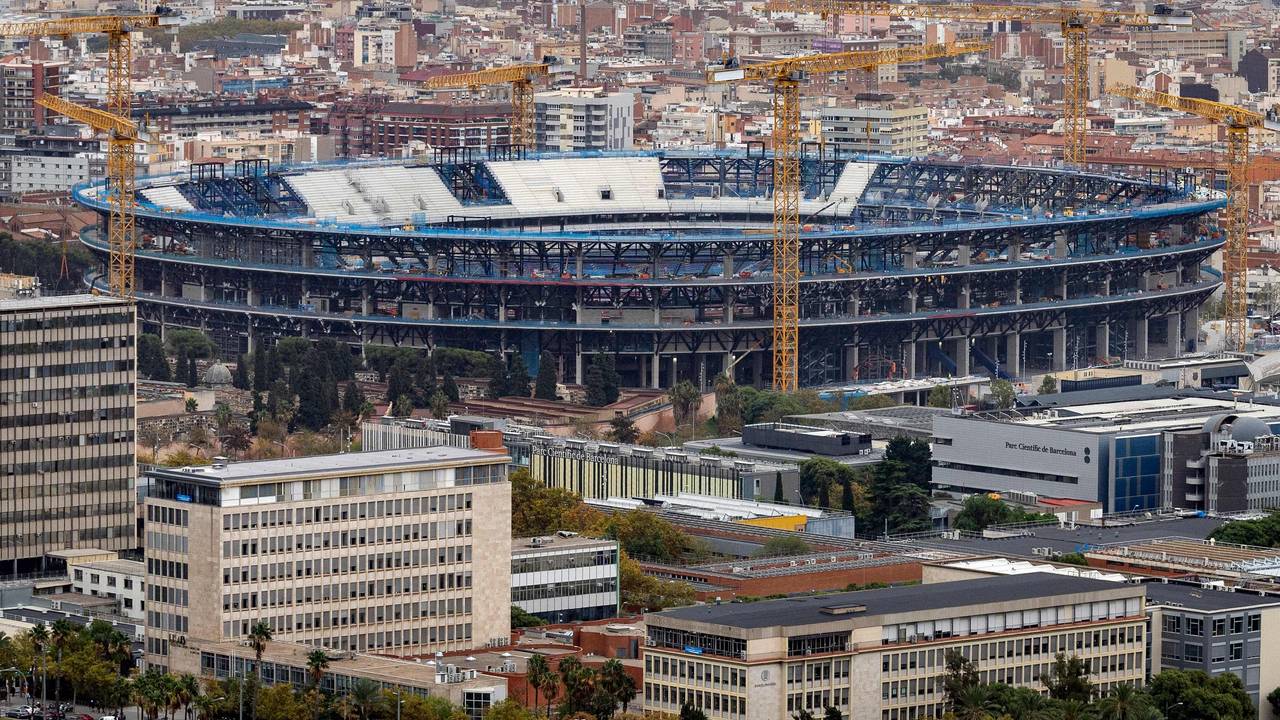 Eine Aufnahme von Camp Nou.