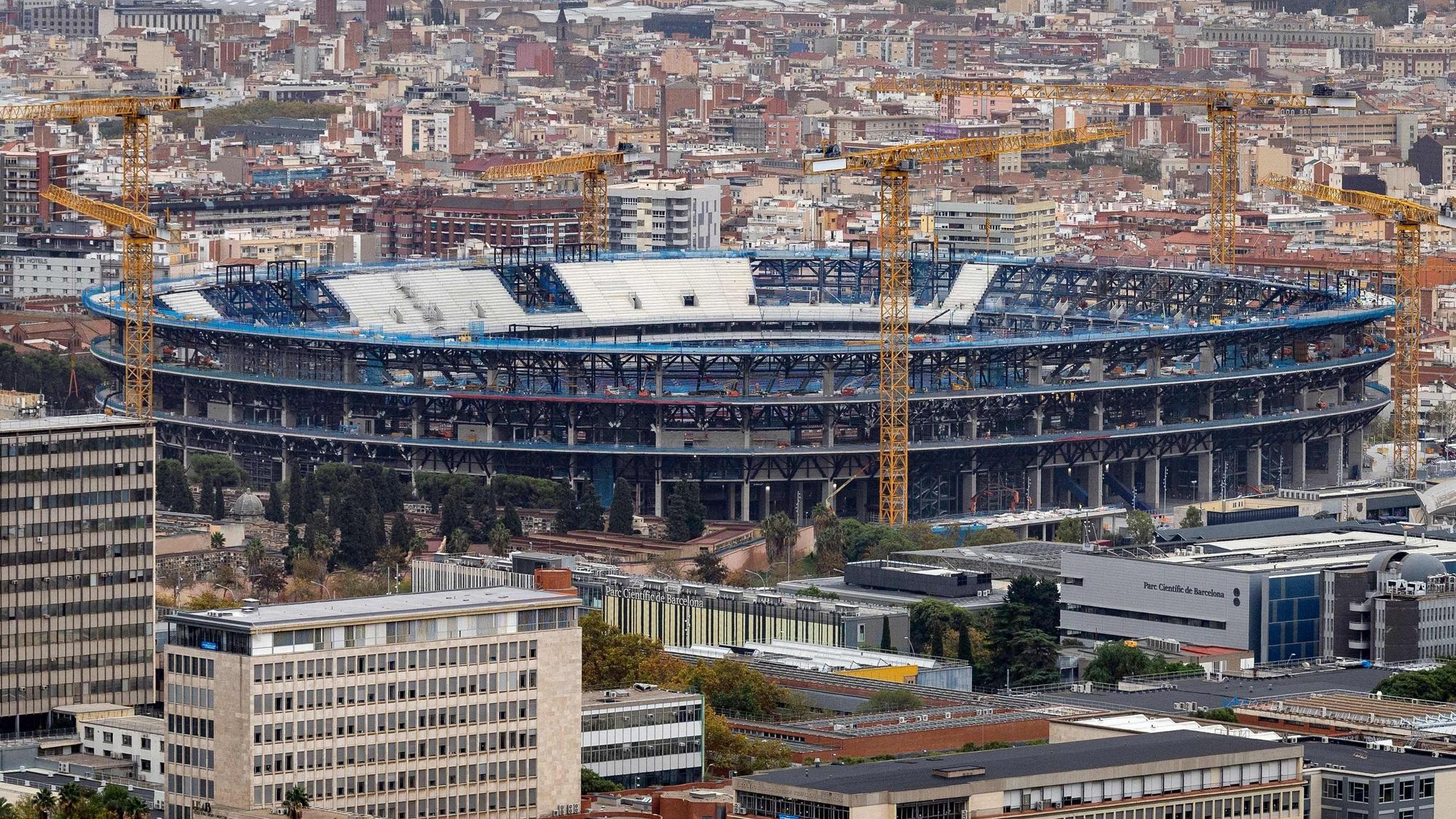 Eine Aufnahme von Camp Nou.