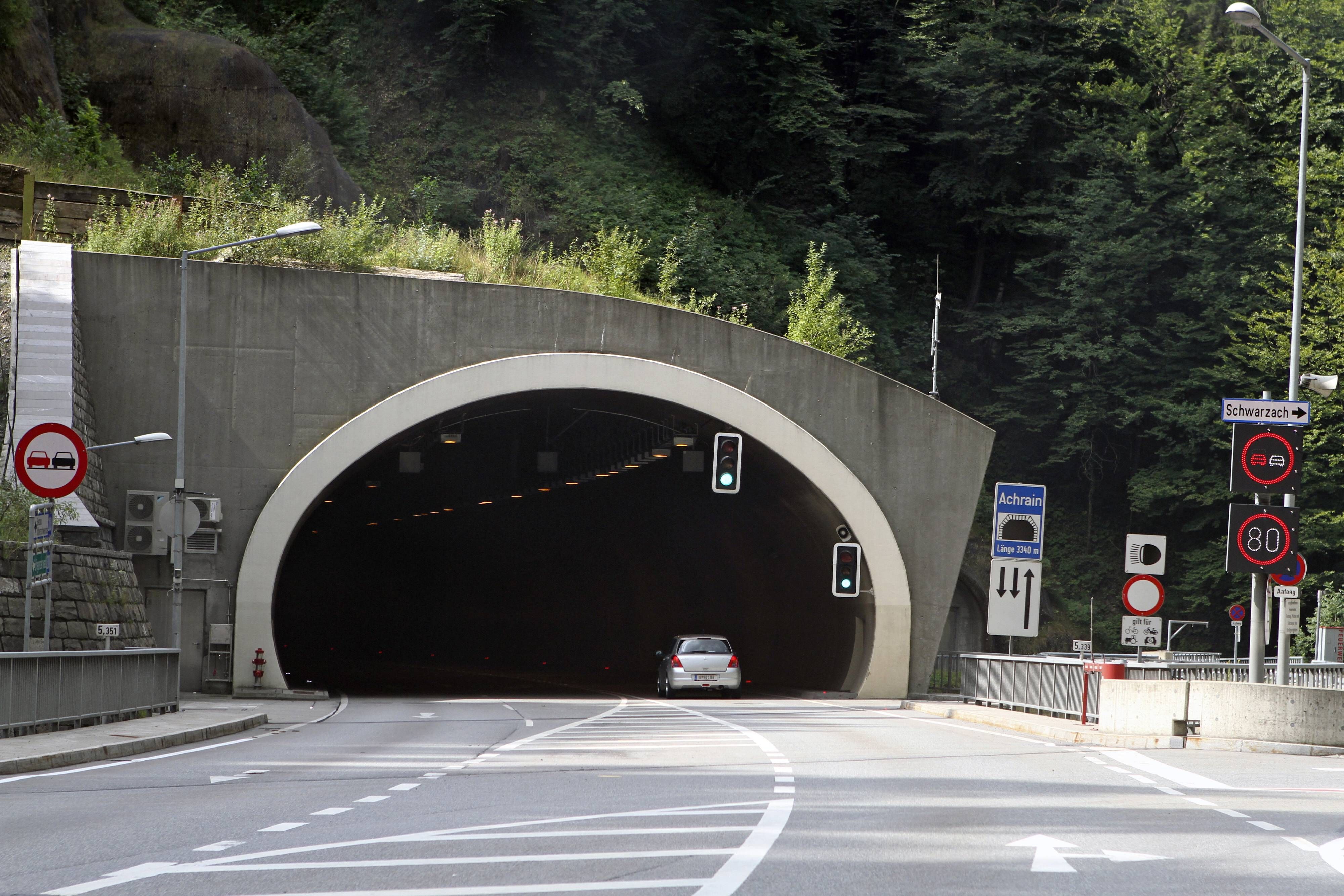 Der Achraintunnel in Vorarlberg