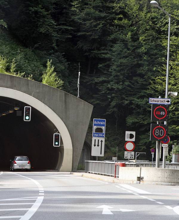Der Achraintunnel in Vorarlberg
