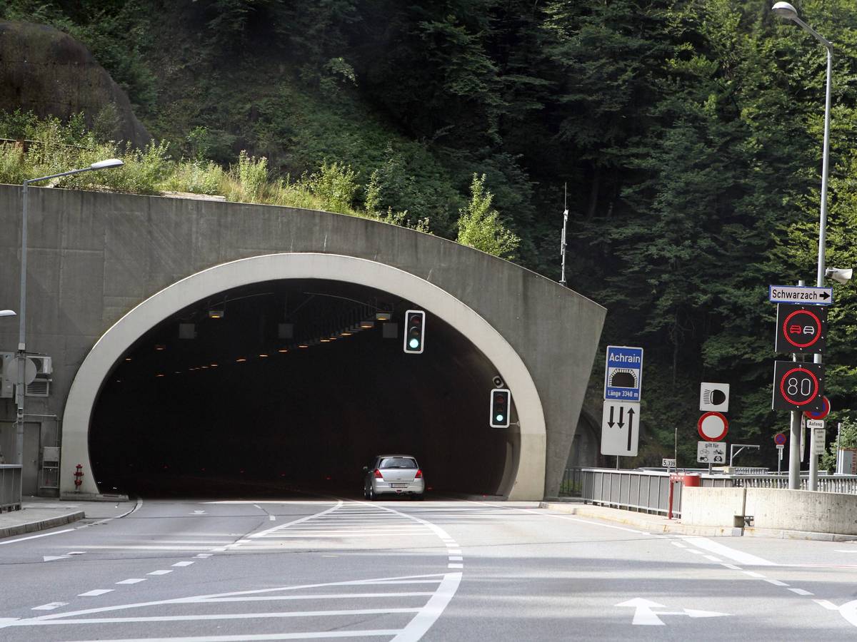 Der Achraintunnel in Vorarlberg