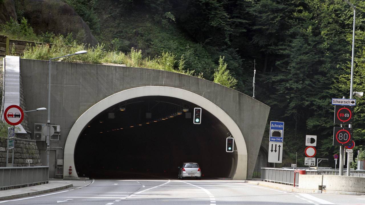 Der Achraintunnel in Vorarlberg