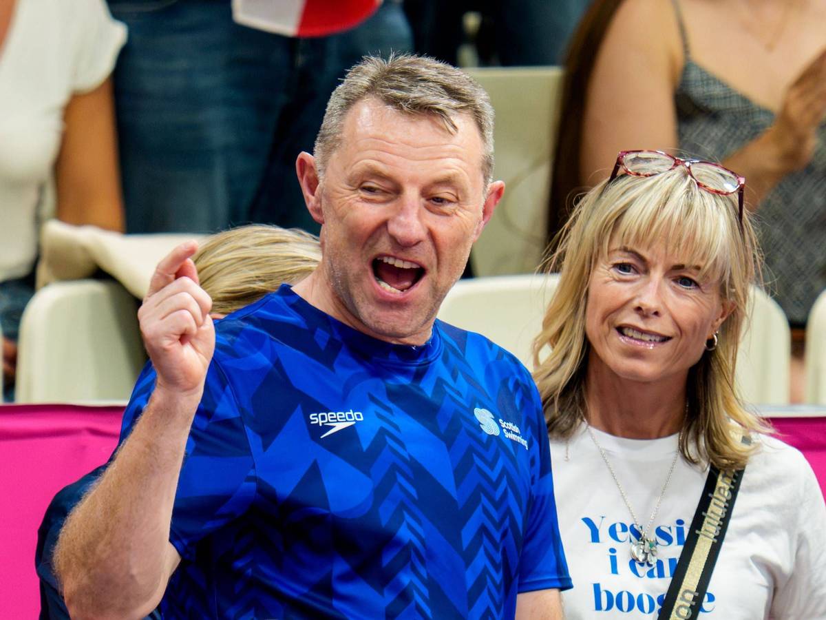Kate und Gerry McCann auf der Tribüne.