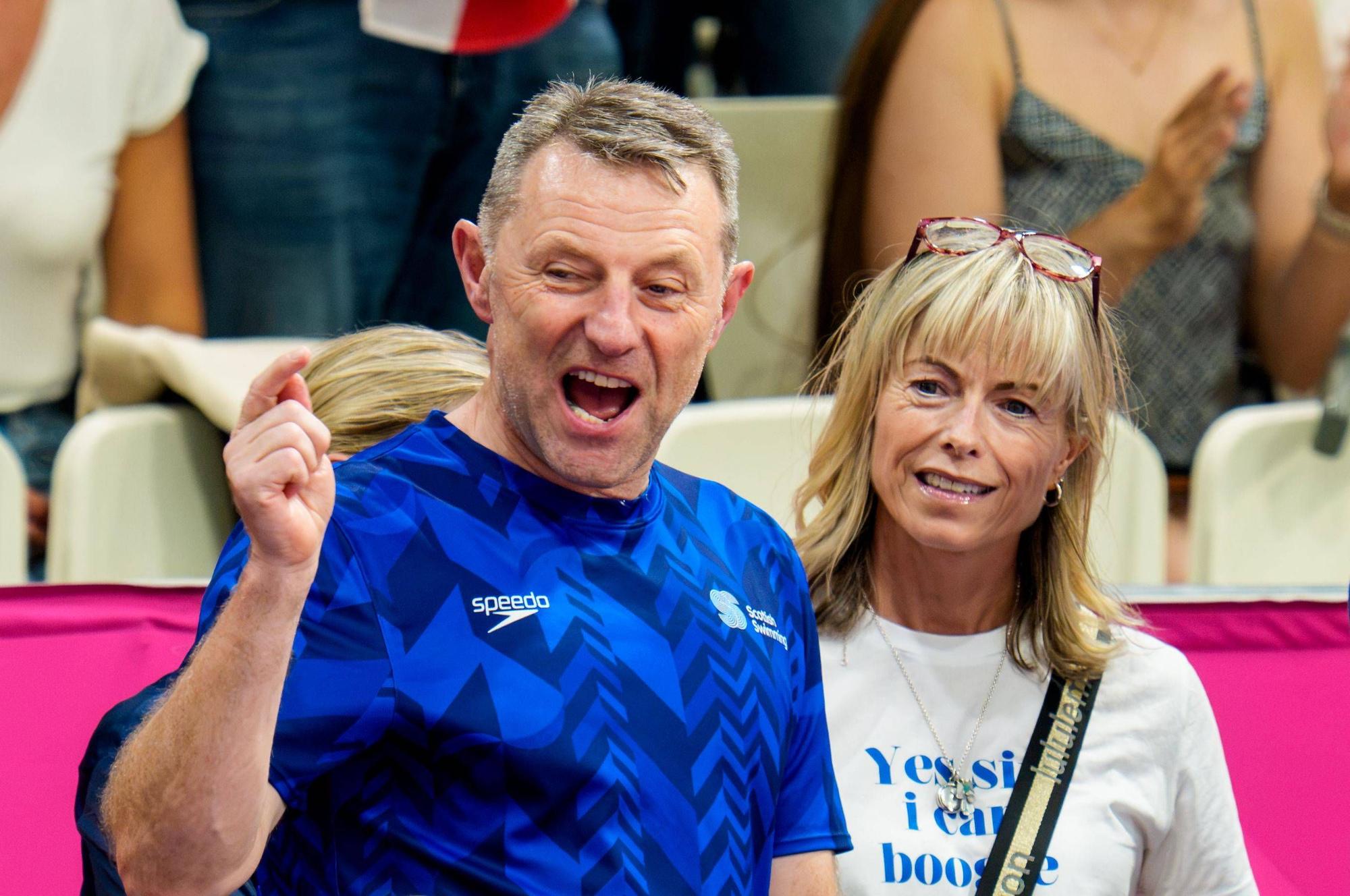 Kate und Gerry McCann auf der Tribüne.