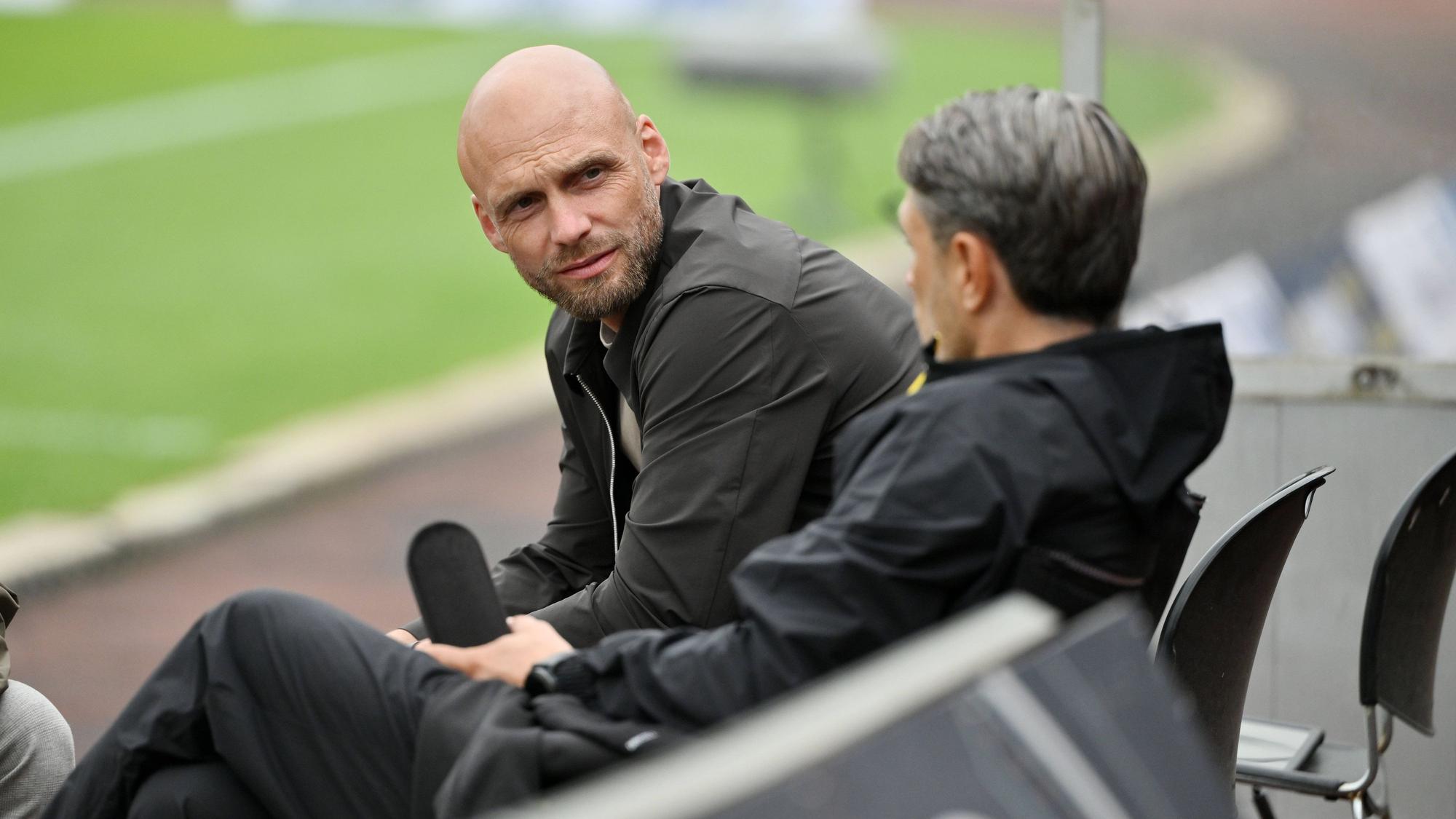 Ole Book und Niko Kovac im Gespräch.