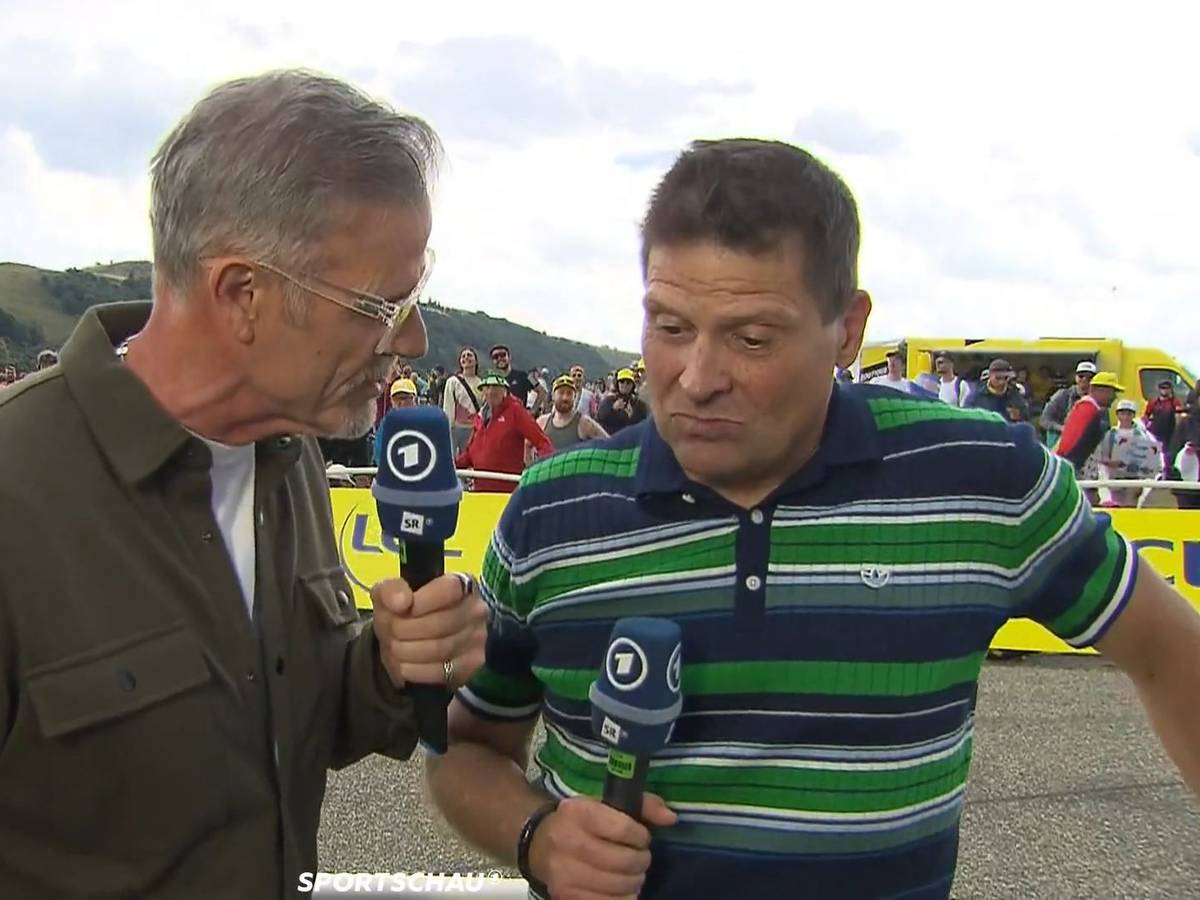 Jan Ullrich spricht in der ARD mit Michael Antwerpes.