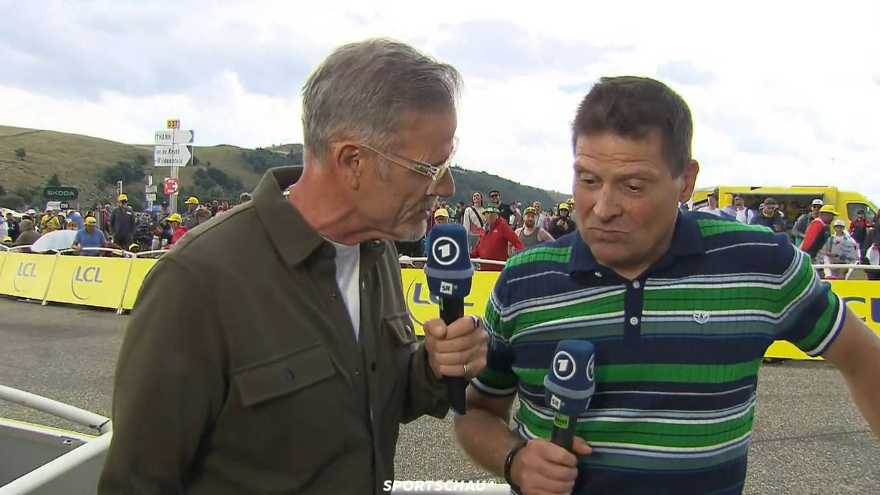 Jan Ullrich spricht in der ARD mit Michael Antwerpes.