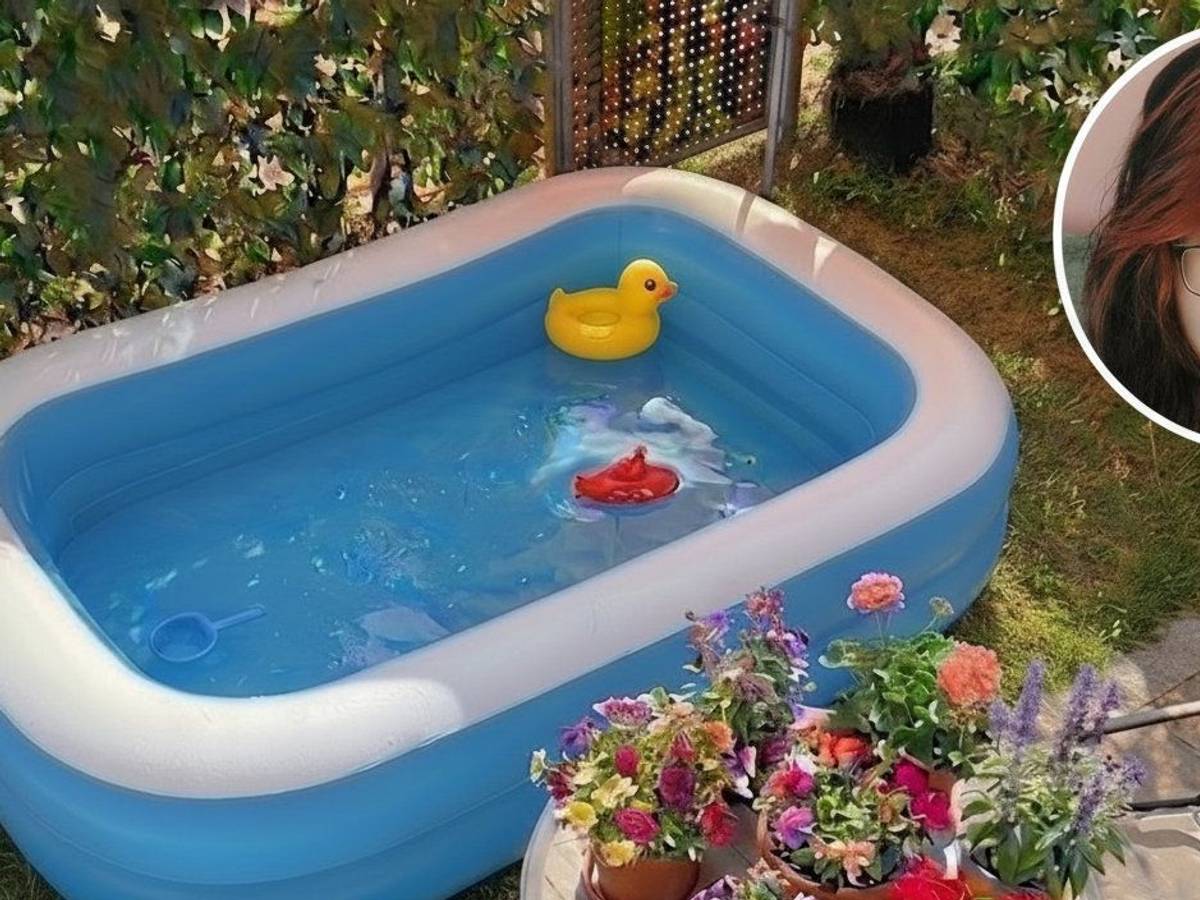 Tamara Friedrich hatte diesen Pool im Garten. Inzwischen hat sie ihn abgebaut, weil die GAG solche Planschbecken verbietet.
