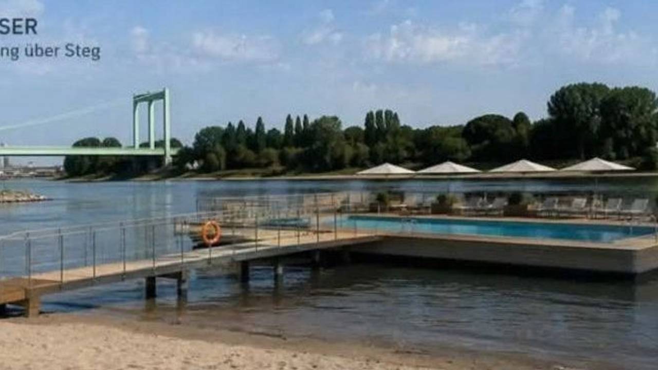 So könnte ein kleines Rheinbad in Köln-Rodenkirchen aussehen.