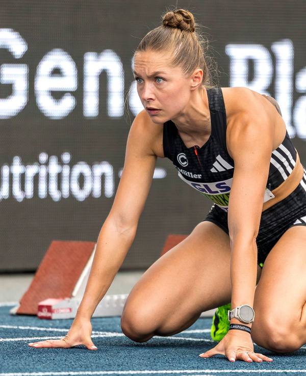 Gina Lückenkemper im Vorlauf der Deutschen Leichtathletik-Meisterschaften am im Lorheide-Stadion, Bochum-Wattenscheid.