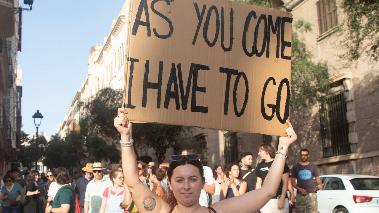 Protest gegen Massentourismus auf Mallorca