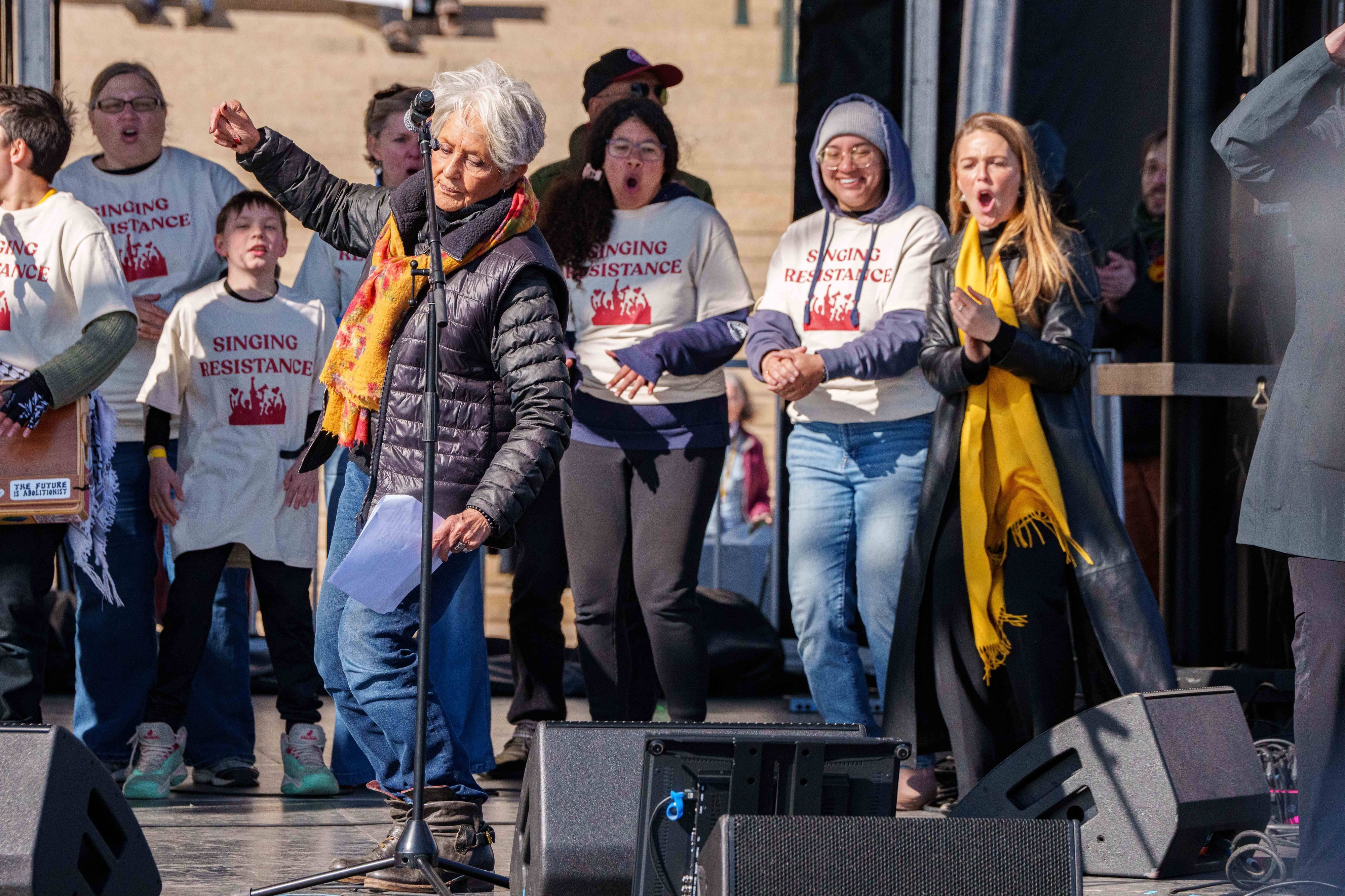 Joan Baez bei einem Auftritt im März 2026.