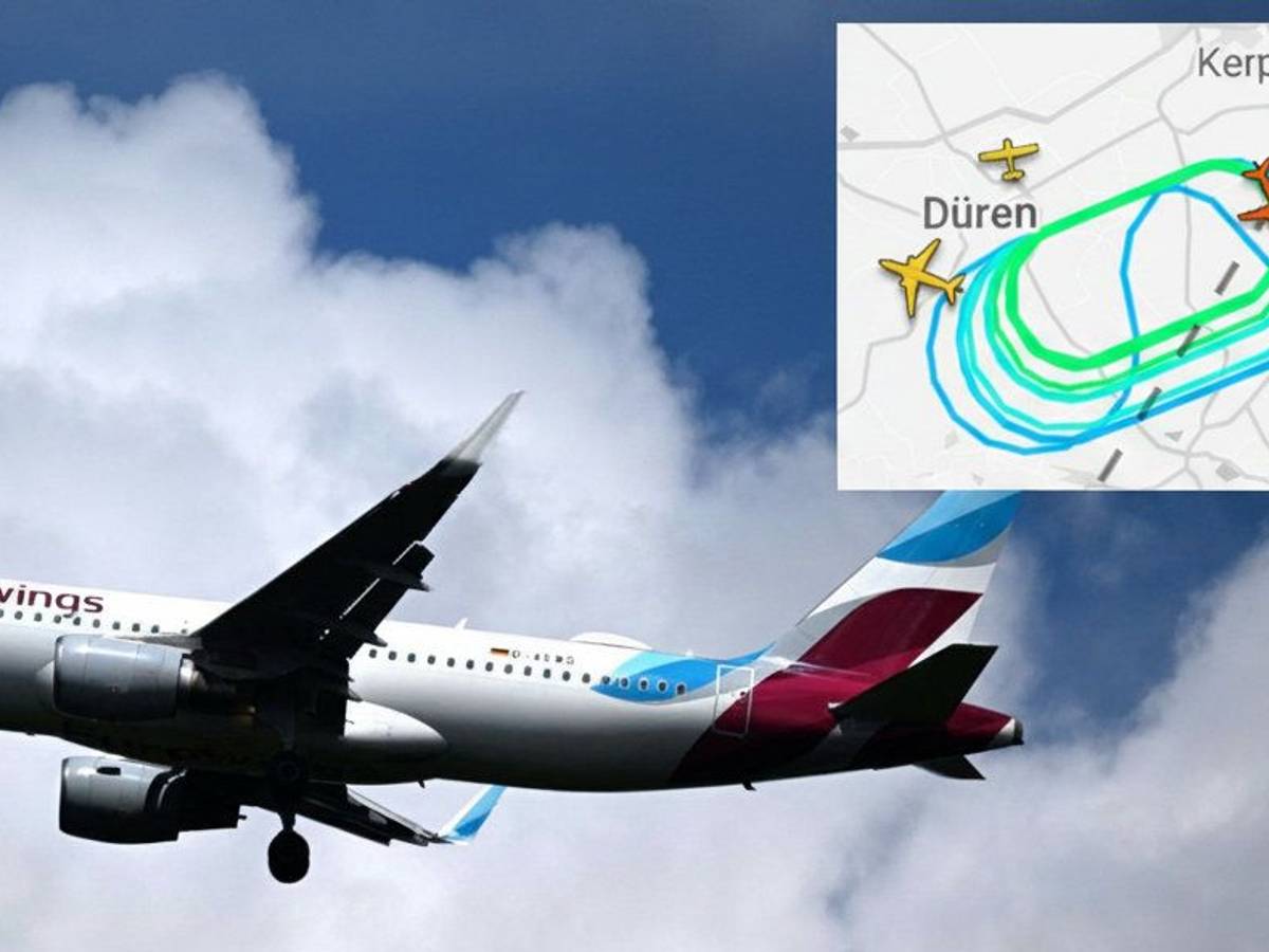 Ein Eurowings-Flieger musste nach mehreren Runden über Nörvenich nach Köln/Bonn zurückfliegen. Auf dem Portal Flight-Radar wurde der Irrflug dokumentiert.