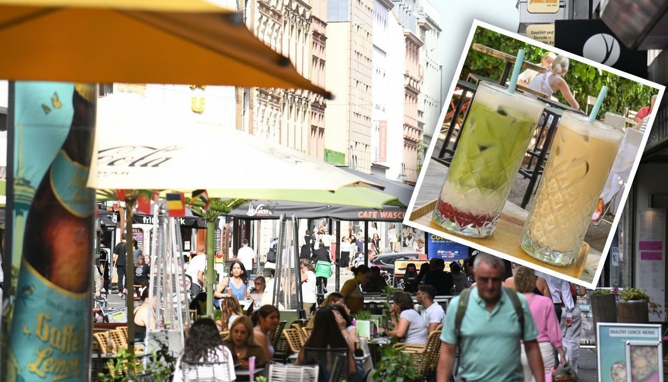 Die Ehrenstraße in Köln. Hier gibt es zahlreiche Matcha-Läden.