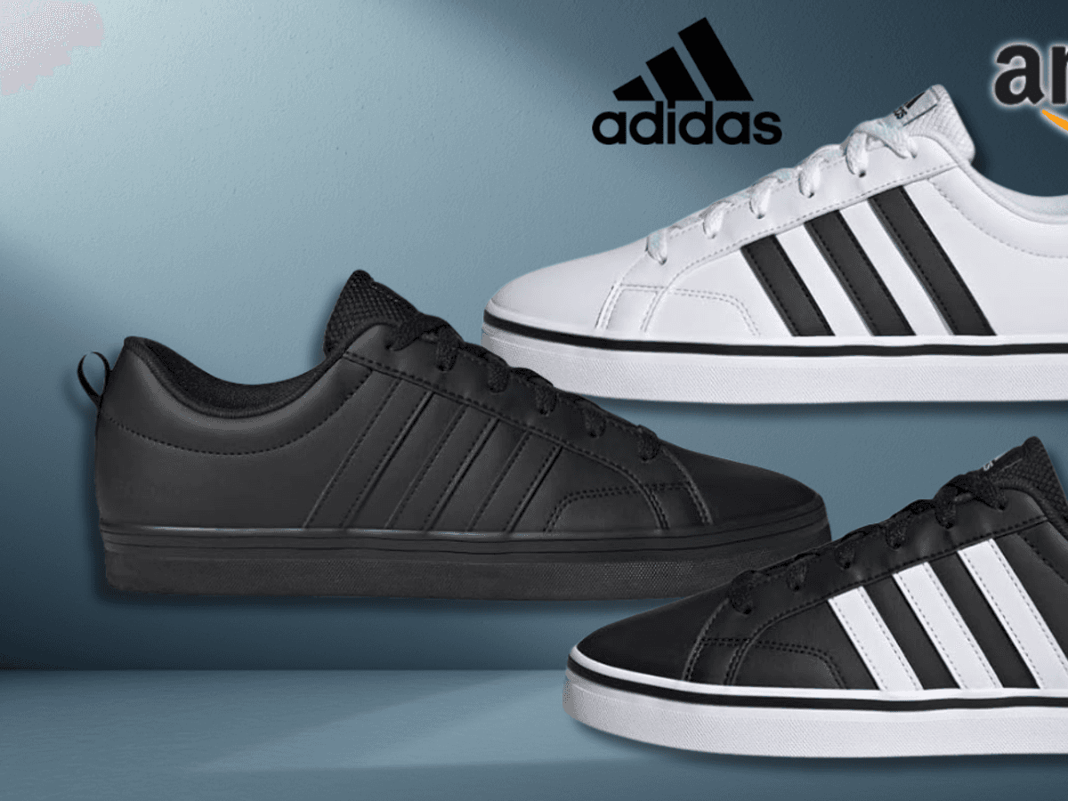 Der Adidas Vs Pace 2.0 vor einem dunklen Hintergrund.