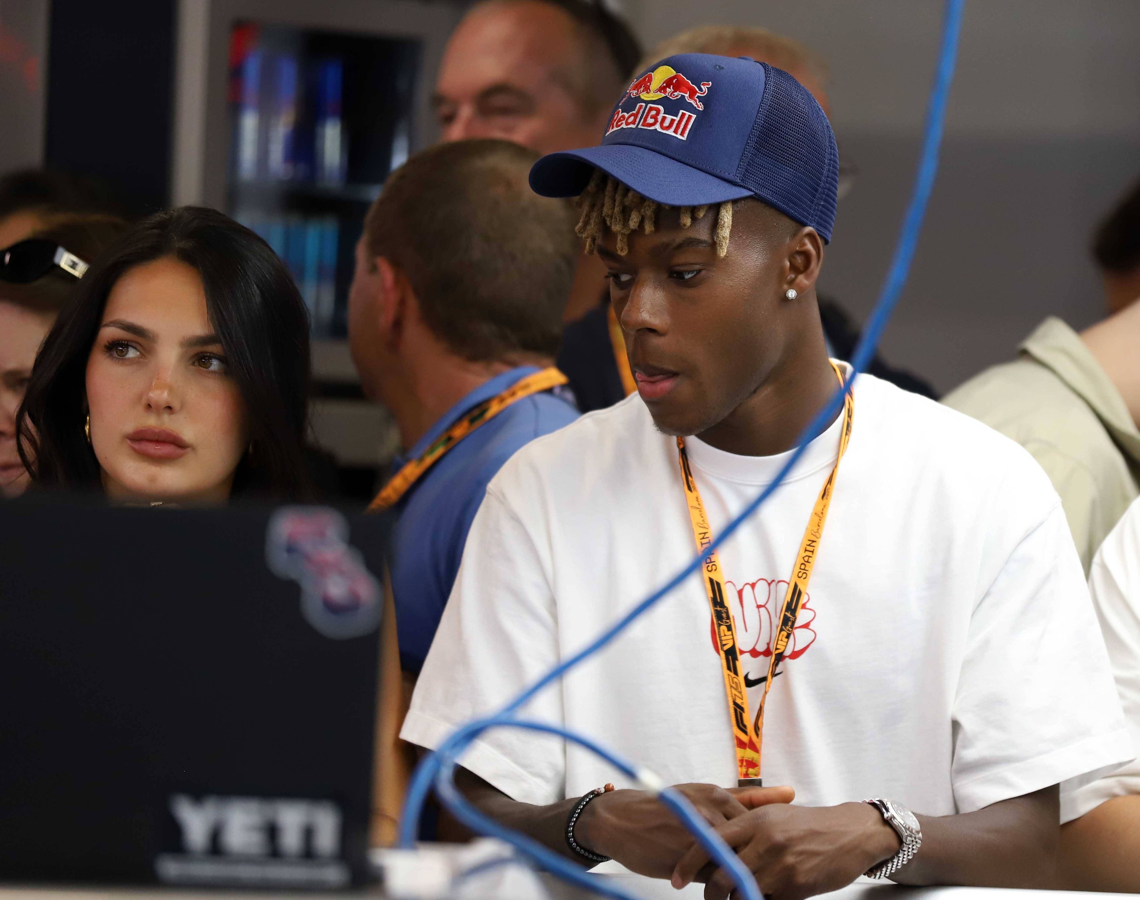 Bei der Formel 1 gemeinsam in der Box: Nico Williams und Ainhi García.
