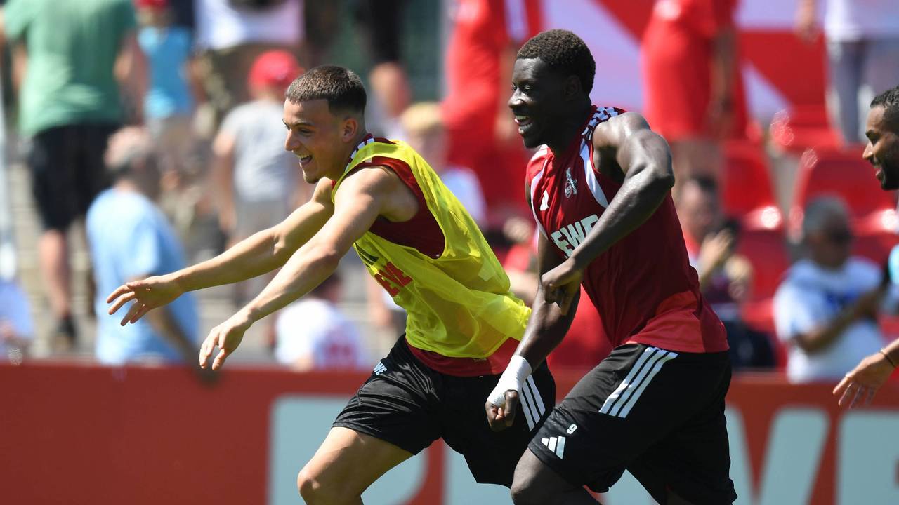 Said El Mala hat richtig Spaß im Trainingslager mit dem 1. FC Köln in Kitzbühel.