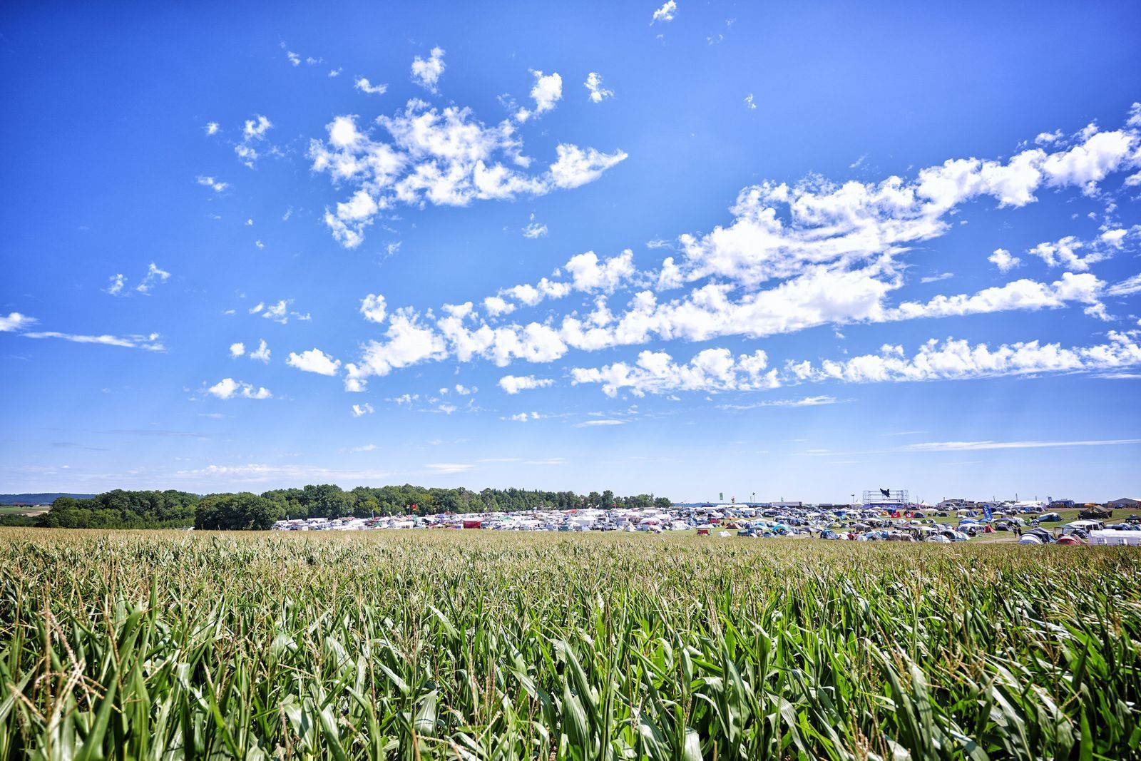 Ein Idyll: Der Campground in Rothenburg ob der Tauber. (Bild: Florian Trykowski / Taubertal-Festival)