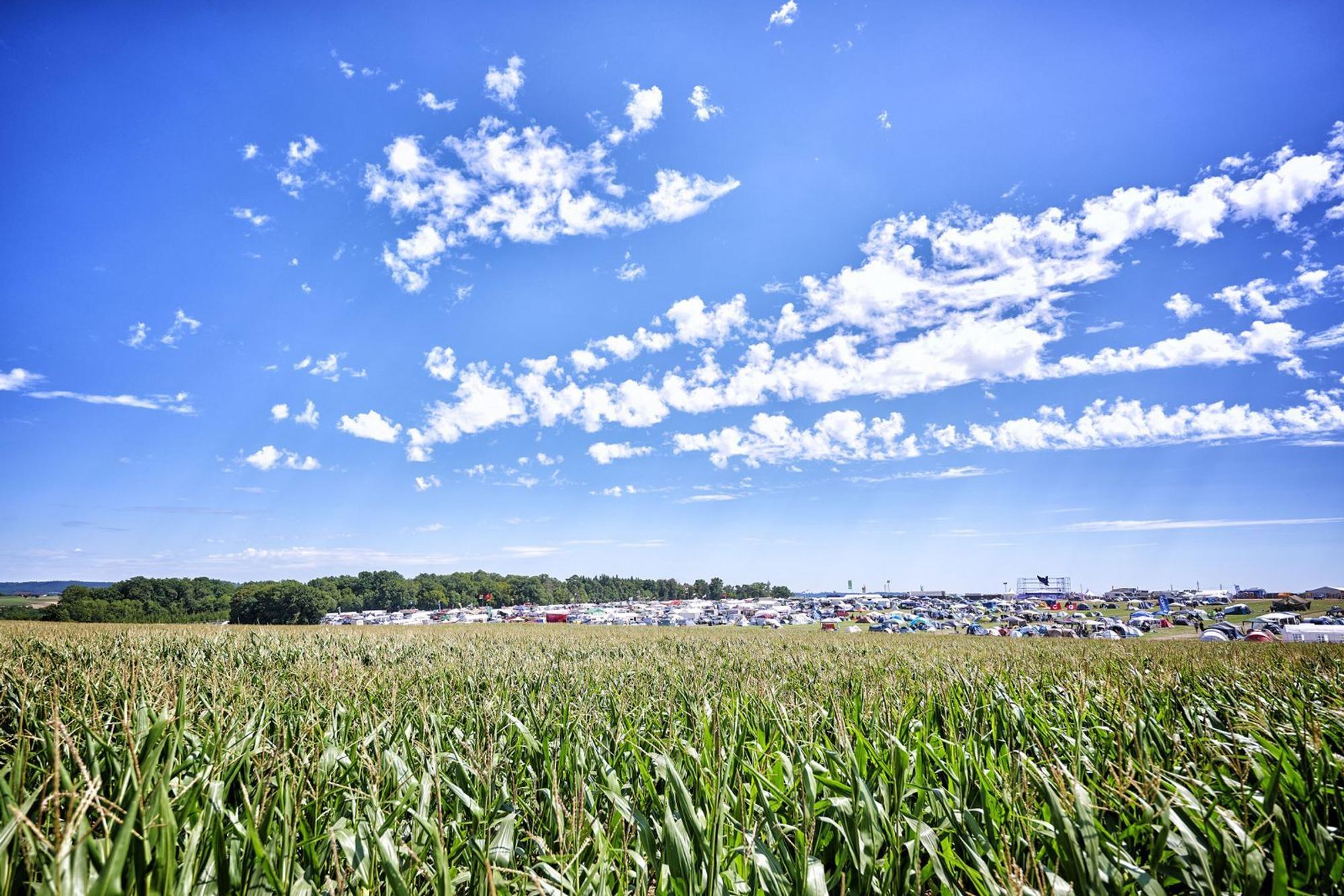 Ein Idyll: Der Campground in Rothenburg ob der Tauber. (Bild: Florian Trykowski / Taubertal-Festival)