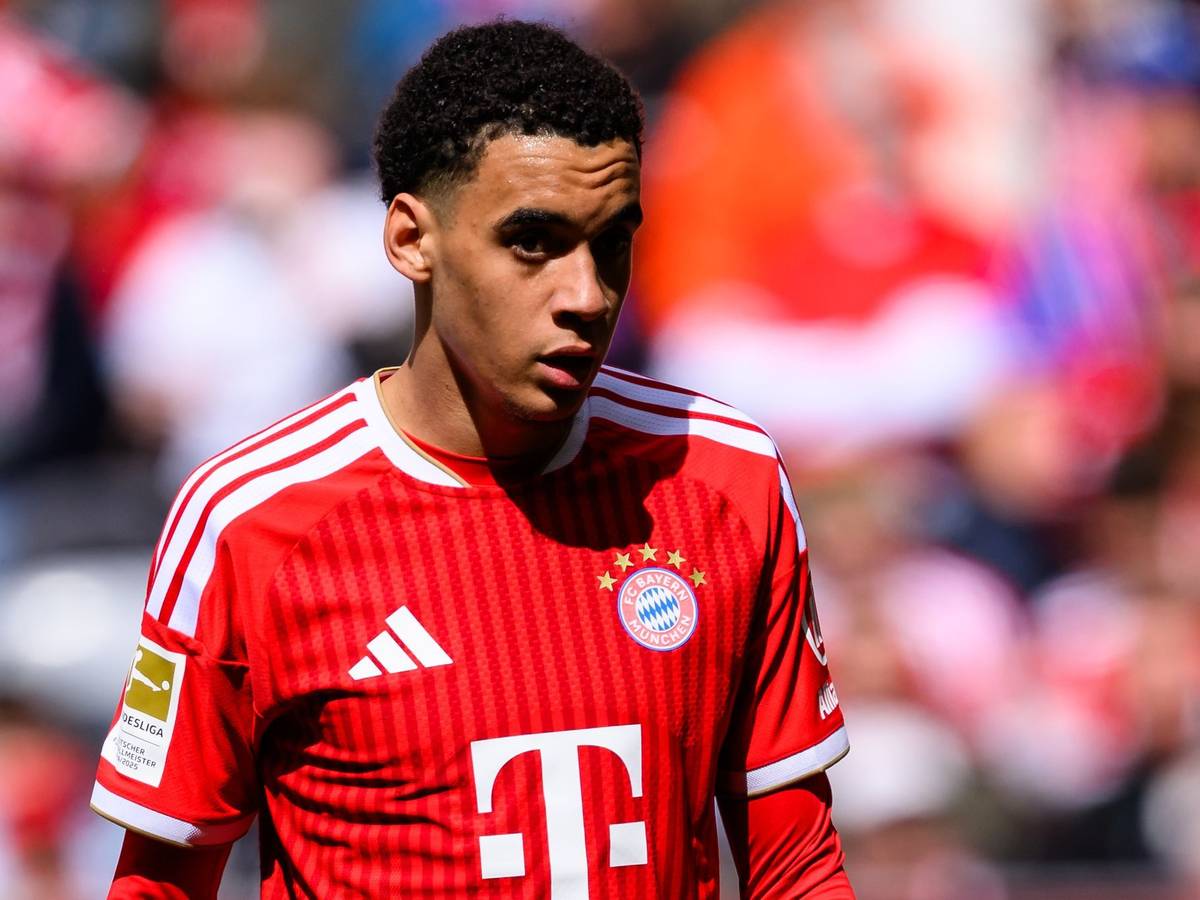 Jamal Musiala im Trikot des FC Bayern.