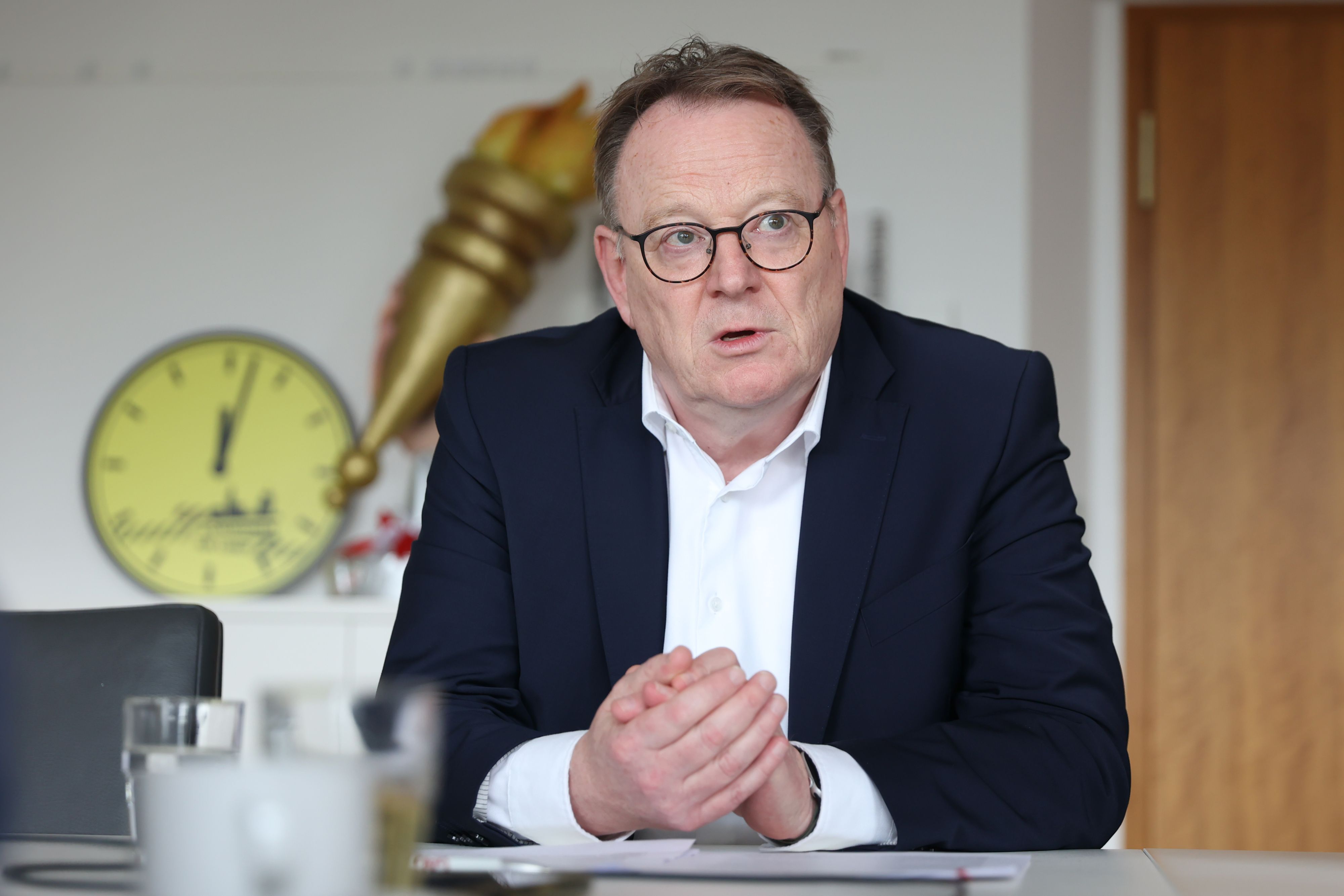 Oberbürgermeister Torsten Burmester im Historischen Rathaus.