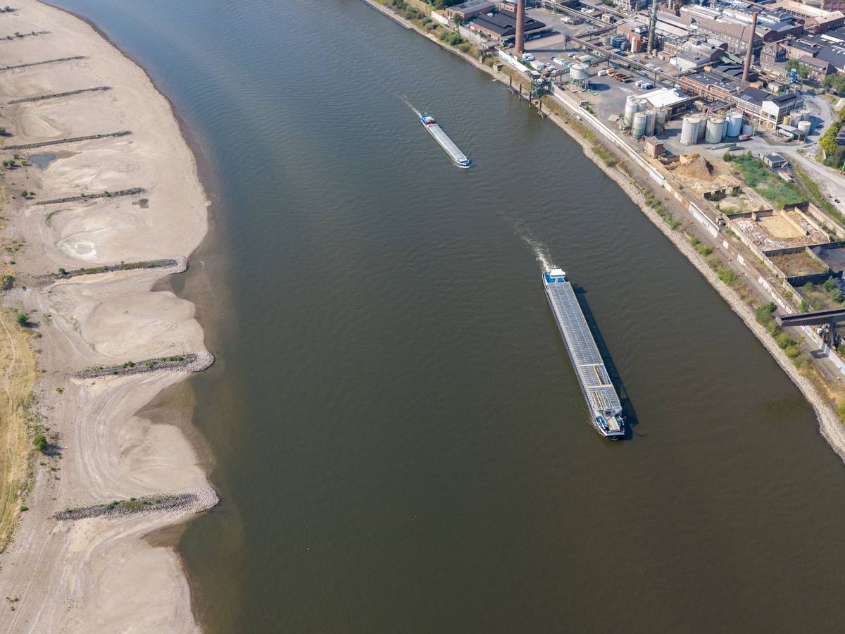 Niedrigwasser im Rhein